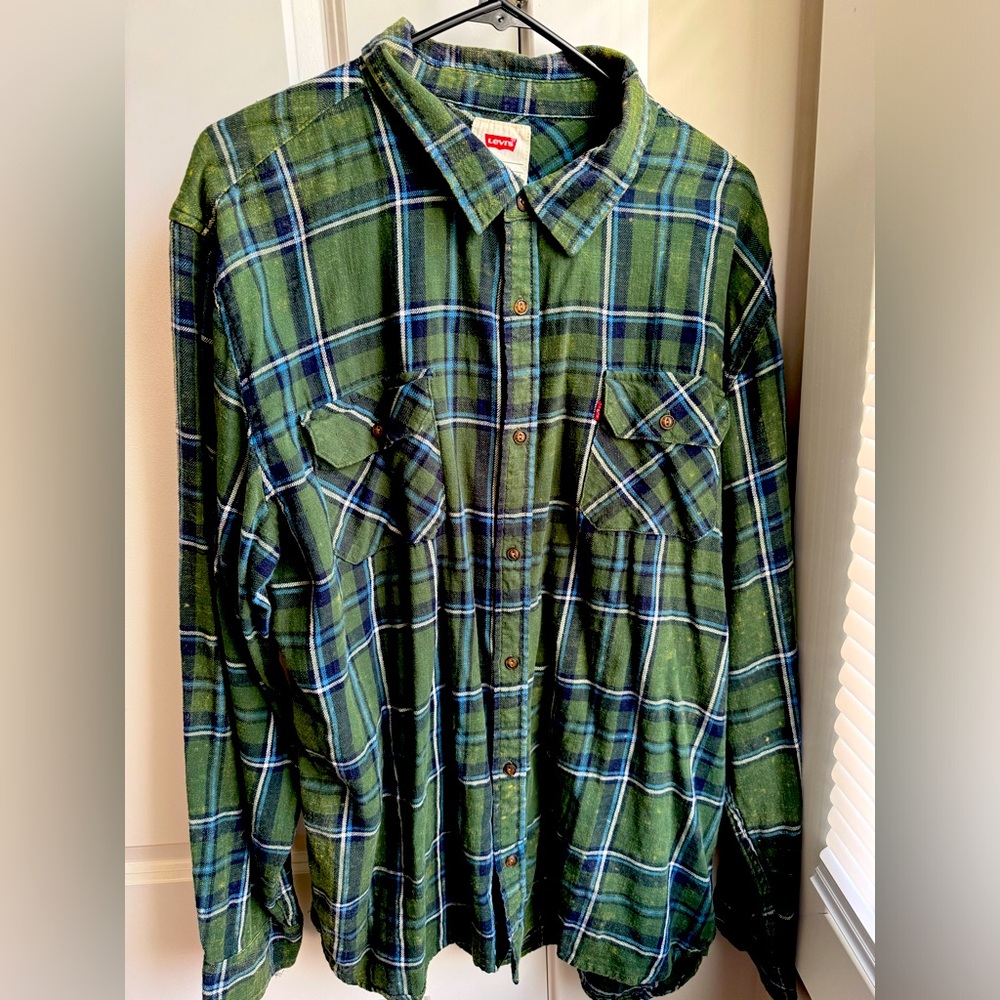Levi’s Men Button Down Flannel Shirt Size XXL